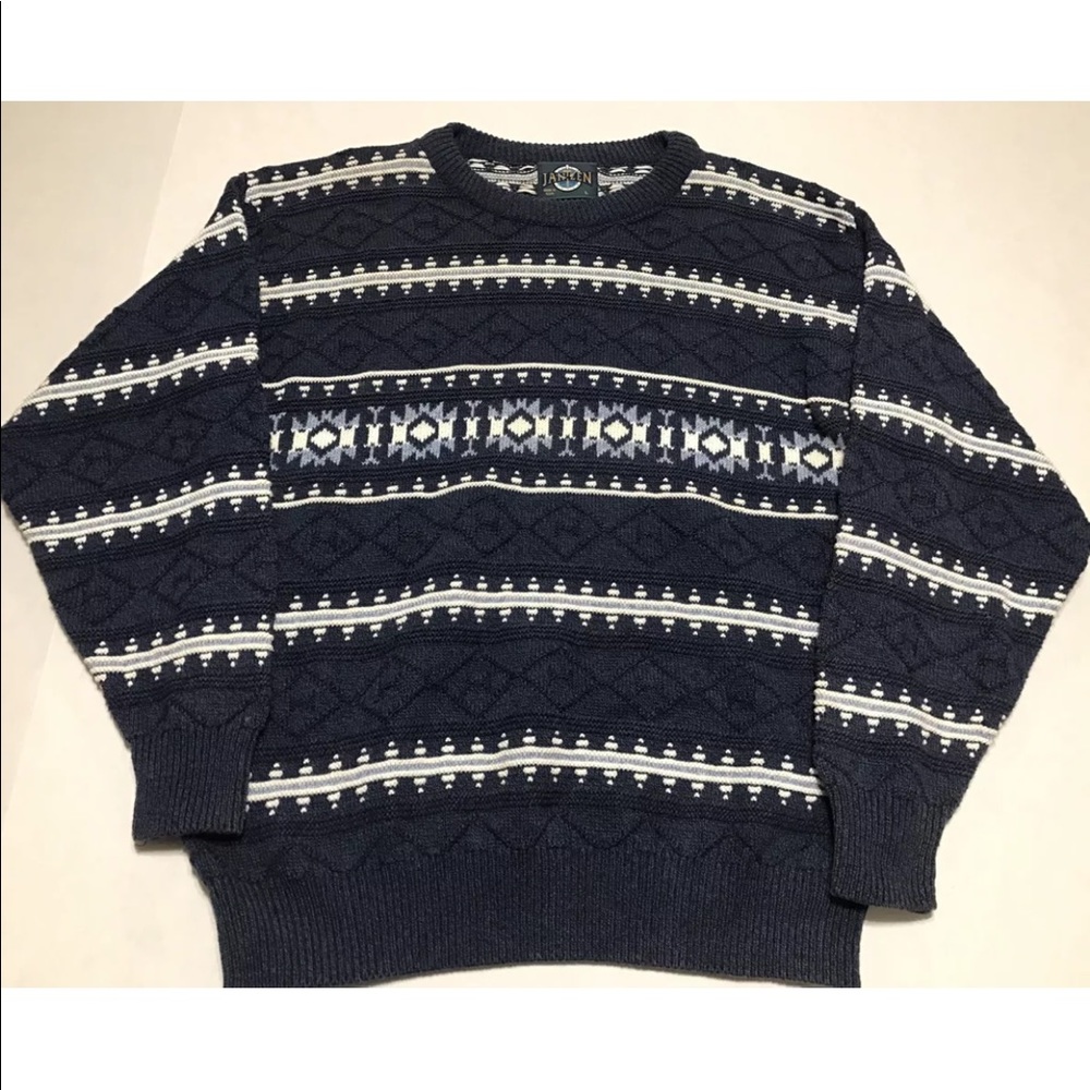 Vintage 90s USA Made Colorful Sweater By Jantzen